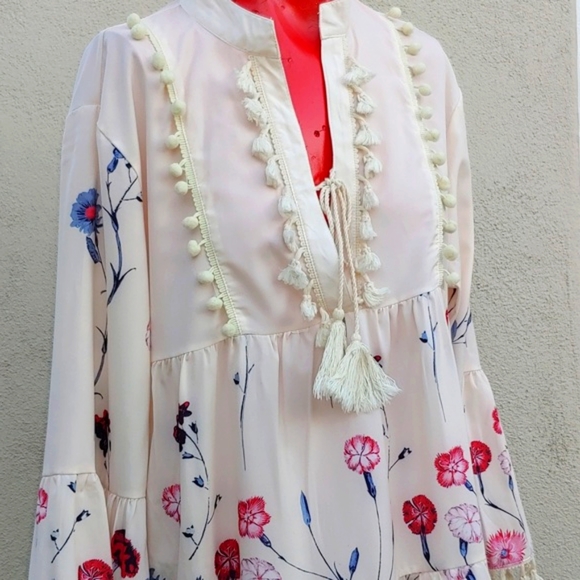 Women's Soft and Flowing Floral High Waist Lounge Dress, XXL - Picture 3 of 16